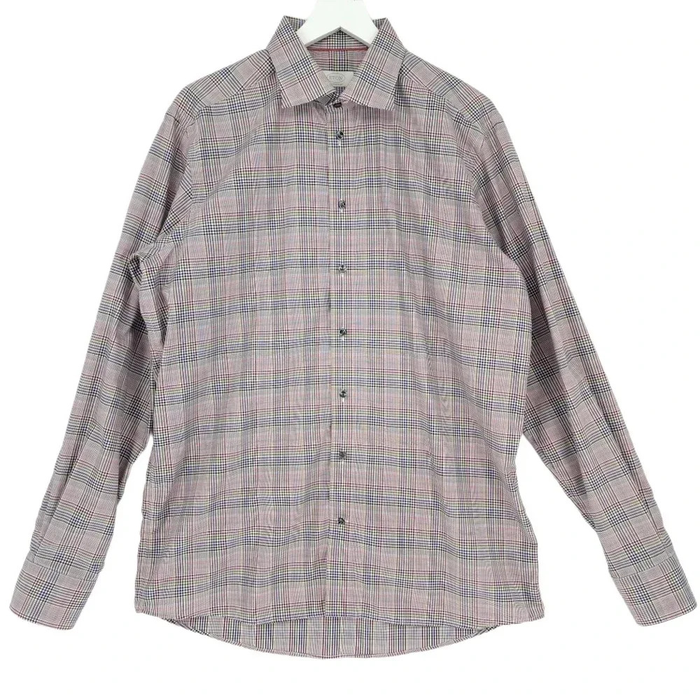 Eton Contemporary Multi-color Plaid Shirt